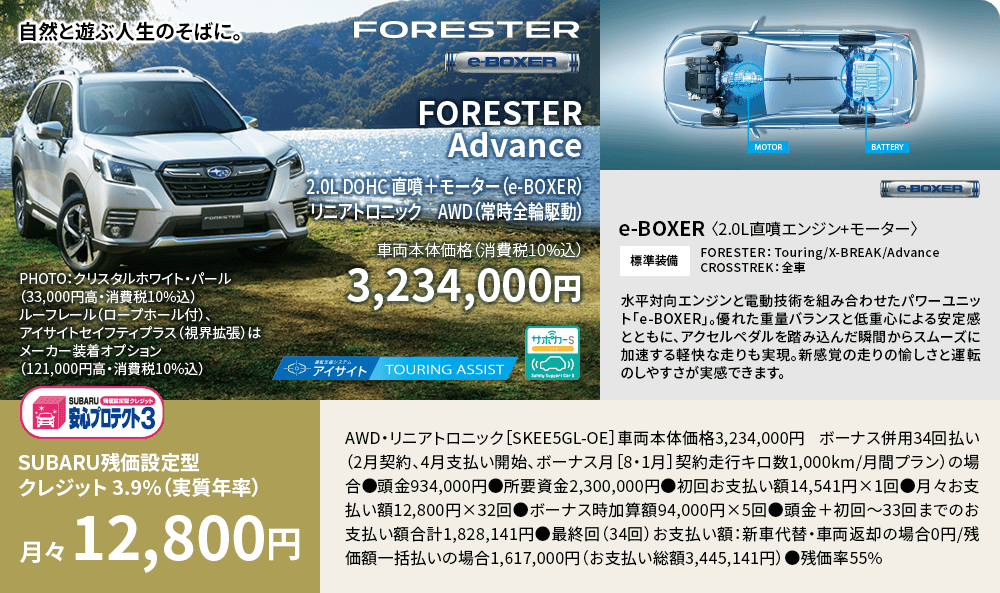 自然と遊ぶ人生のそばに。FORESTER Advance