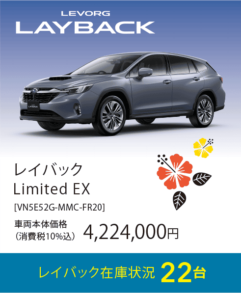 レイバック在庫状況22台