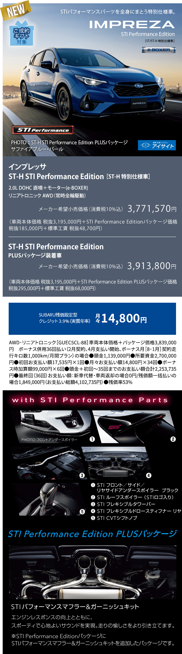 NEW IMPREZA インプレッサ ST Smart Edition