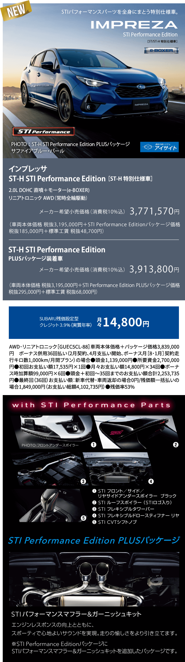 NEW IMPREZA インプレッサ ST Smart Edition
