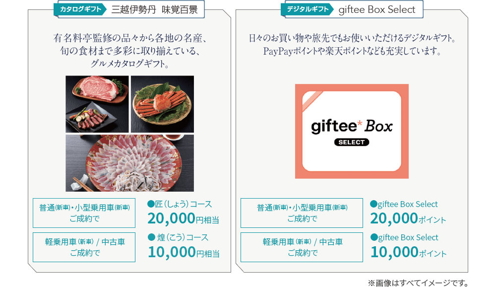 カタログギフト 三越伊勢丹 味覚百景 有名料亭監修の品々から各地の名産、旬の食材まで多彩に取り揃えている、グルメカタログギフト。デジタルギフト giftee Box Select 日々のお買い物や旅先でもお使いいただけるデジタルギフト。PayPayポイントや楽天ポイントなども充実しています。